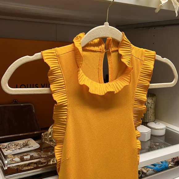 Tangerine Sleeveless Midi Dress - Picture 8 of 9